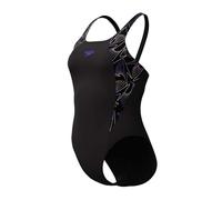 Speedo Hyperboom Splice Muscleback Swimsuit Noir UK 34 Femme