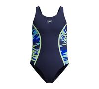 Speedo Hyperboom Splice Muscleback One Piece Maillot de Bain pour Fille, Bleu Marine, 14