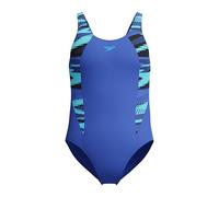 Speedo HyperBoom Splice Muscleback Swimsuit | Swim Training |Chlorine Resistant | Quick Drying | Stretch Fabric | Comfort Fit | 1 Piece Maillot de Bain pour Fille, Cobalt Pop, 9 années-10 années
