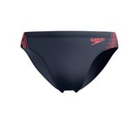 Speedo Hyperboom Splice Slip de Natation pour Homme, Grey Lead/Neon Coral, 38