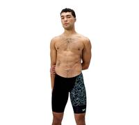 Speedo Hyperboom V-Cut Brouilleur de Natation pour Homme, Black-Alfalfa Green, 26