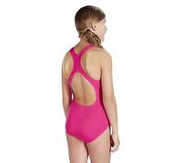 Speedo Junior Girl's ECO Endurance+ Medalist Swimsuit | Chlorine Resistance | Recycled Fabric | Comfort Fit | Swimming Lessons | Swim Holiday, Electric Pink, 11-12 Years