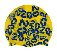 Speedo Junior Slogan Cap Ju Bonnet Unisexe pour Enfant Taille Unique Jaune et Bleu (Empire Yellow/Beautiful Blue)