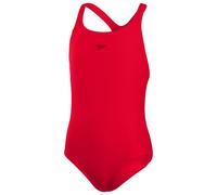 Speedo Junior Girl's ECO Endurance+ Medalist Swimsuit | Chlorine Resistance | Recycled Fabric | Comfort Fit | Swimming Lessons | Swim Holiday, Fed Red, 4 Years