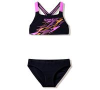 Speedo - Kid's Medley Logo 2 Piece - Bikini - 116 - anthracite / neon jelly