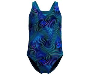 Speedo - Kid's Print Leaderback One Piece - Maillot de bain - 140 - deep sapphire/mayan blue