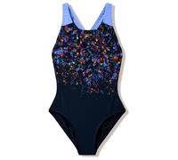 Speedo - Kid's Print Splashback Swimsuit - Maillot de bain - 164 - anthracite / moonlight lavender