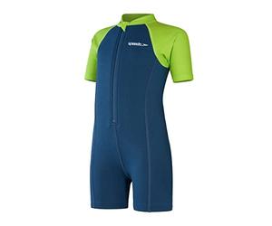Speedo Learn to Swim Essential Wetsuit Maillot de Bain Garçon, Harmony Bleu/Vert Lizard, 6-9 M
