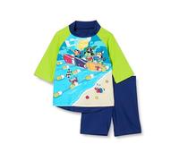 Speedo Learn to Swim Sun Protection Chemise et Short, Blu/Verde, 2 Ans Garçons