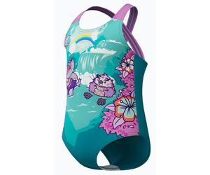 Speedo lts printed crossback girls violet/neon 9-12 mois