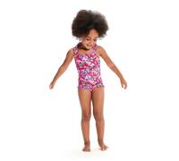 Speedo LTS Printed Frill Thinstrap Infants Swimsuit 2 Years Pink/Purple 2 Years