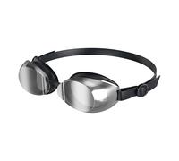 Speedo Lunettes de Natation Jet 2,0, Natation, Vision Améliorée Lunettes de Natation pour Mixte Adulte, Noir/Chrome, Taille unique