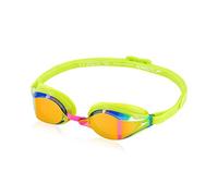 Speedo Lunettes de natation unisexes pour adulte Speed Socket 2.0, vert citron/fumée/ablaze effet miroir