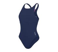 Speedo Maillot de Bain 1 Pièce à Col Haut uni, Fitness, Doux au Toucher, Maillot de Bain de Qualité Supérieure Maillot de Bain pour Femme, Bleu Céruléen, XXL