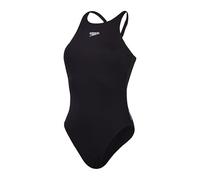Speedo Maillot de Bain à Dos en V Endurance+ (Corps Plus Long), Coupe Athlétique, Natation Fitness Maillot de Bain pour Femme, Noir, 42