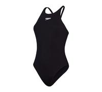 Speedo Maillot de Bain à Dos en V Endurance+, Coupe Athlétique, Natation Fitness Maillot de Bain pour Femme, Noir, 42