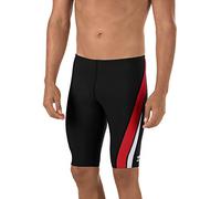 Speedo Maillot de Bain de Type Jammer Standard pour Homme, modèle à épissure Endurance+, Noir/Rouge étincelle, Taille 95