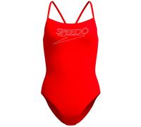 Speedo Femme Endurance+ Logo Thin Strap Swimsuit, High Risk Red, 40