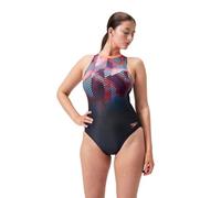 Speedo Maillot de bain Hydrasuit imprimé femme avec support poitrine noir rouge