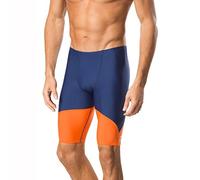 Speedo Maillot de Bain pour Homme, Homme, Brouilleur, MENDTEAMSPLCENDJAMMER, Bleu Marine/Orange, 28