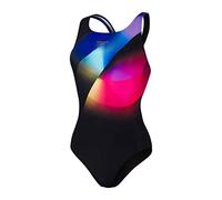 Speedo Placement Digital Powerback Swimsuit Noir UK 30 Femme