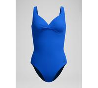 Speedo Solid Cross Knot One Piece Maillot de Bain pour Femme, Bleu, 32
