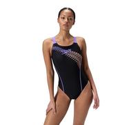 Speedo Medley Logo Maillot de Bain Une Pièce pour Femme, Bright Peach, 40