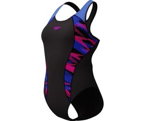 Speedo Placement Laneback One Piece Femme, Speedo Noir, 46