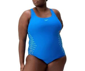 Speedo Placement Medalist Plus Size Maillot de Bain Une Pièce pour Femme, Lagoon Blue, 42