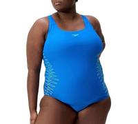 Speedo Placement Medalist Plus Size Maillot de Bain Une Pièce pour Femme, Lagoon Blue, 44