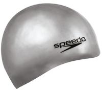 Speedo Plain Moulded Silicone Cap - Schwimmkappe, Farbe:grau
