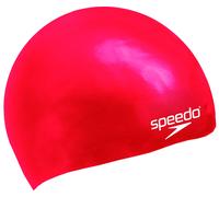 Speedo – Bonnet de bain junior moulé en silicone uni – Rouge
