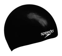 Speedo plain moulded silicone junior cap noir
