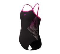 Maillot de bain speedo plastisol placement noir rose fille