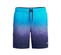 Speedo Print 4way Flex 18" Short de Bain pour Homme, Hapuna Blue, 30