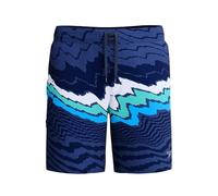 Speedo Print 4way Flex 18" Short de Bain pour Homme, Peacoat, 30