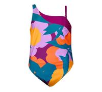 Speedo Printed Asymmetric Plus Size Maillot de Bain Femme, Ocean Depths/Mangue/Carrot Cake/Neon Violet/Berry Cool, 48
