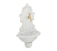 Speedo Relaxdays Fontaine extérieure pour Le Jardin, Robinet, bac, Design Rustique, H x L x P : 61 x 35 x 18 cm, Blanche