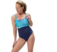 Speedo Shaping Contour Eclipse Printed Maillot de Bain Une Pièce pour Femme, Turquoise Gem, 38