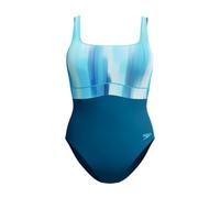 Speedo Maillot De Bain Shaping Contoureclipse Printed Femme Uk 42 Dark Teal
