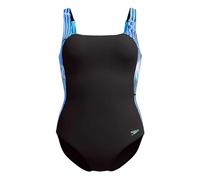 Speedo Shaping Luna Lustre Printed 1 Maillot de Bain Une Pièce pour Femme, Indigo Glow, 32