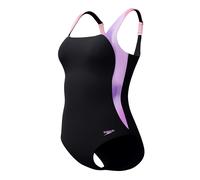 Speedo Shaping LunaLustre Printed Maillot de Bain pour Femme, Neon Violet, 38