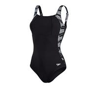Speedo Shaping LunaLustre Printed 1 Piece Maillot de bain Femme, Noir/Blanc, 32