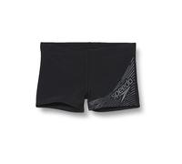 Speedo Short de Bain Medley Logo Junior pour garçon | Tissu Extensible | Vacances ou entraînement | Design athlétique | Tissu Technique, Noir/Gris Anthracite USA, 7-8 Ans