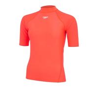 Speedo Short Sleeve Rash Top Rash Guard Shirt Femme, Siren Red, XL