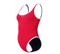 Speedo solid scoop 1 piece red/white l - uk36