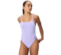 Speedo solid v-back 2.0 swimsuit bright lavender l - uk36