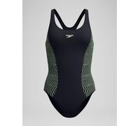 Speedo Speedo Black Placement Muscleback One Piece Swimsuit
