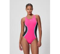 Speedo Speedo Black Solid Splice Medalist One Piece Swimsuit
