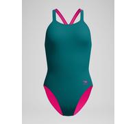 Speedo Speedo Green Solid Powerback Swimsuit